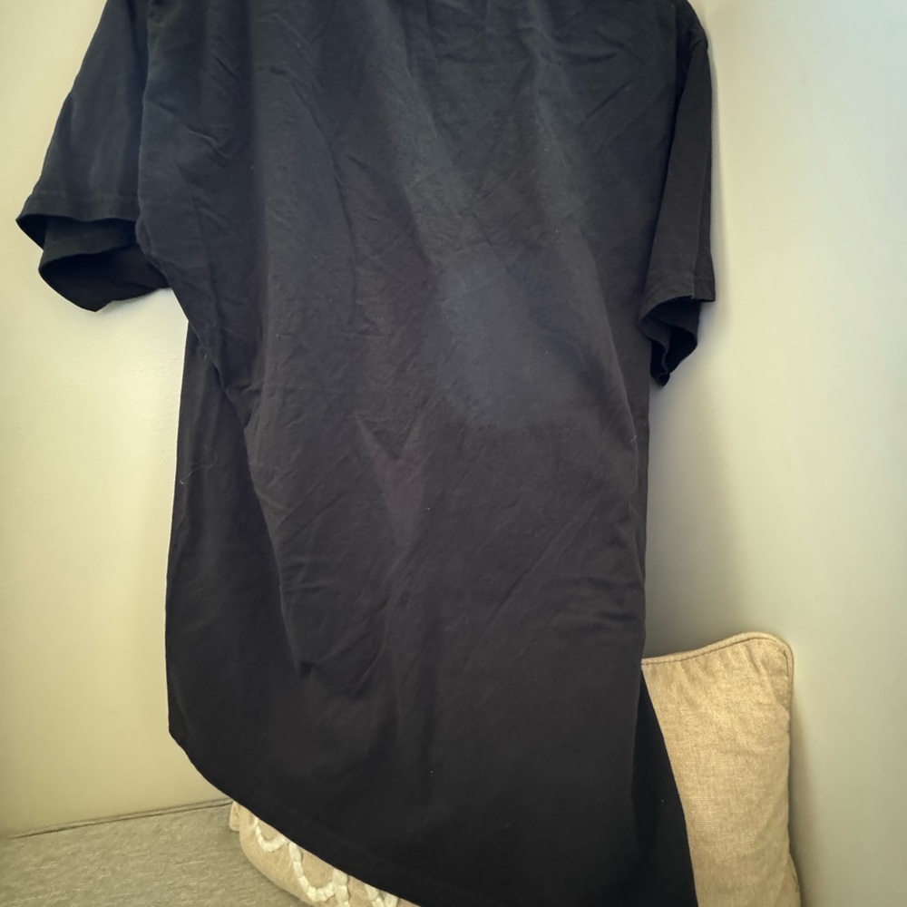 Port and Company Black Tee with Silver Graphic - Picture 2 of 3